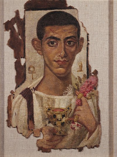 Fayum portrait of Ammonius by Roman Period Egyptian